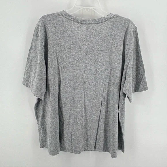 Eileen Fisher sz 2X Dark Pearl Gray Organic Cotton Elbow-Sleeve T-Shirt Dark New - Picture 4 of 12